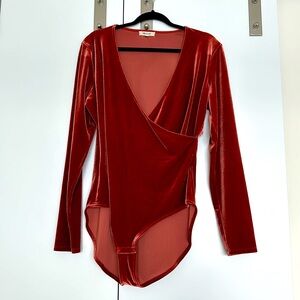 Madewell Velvet Bodysuit